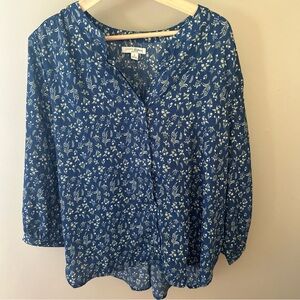 Jachs Blue Floral Blouse